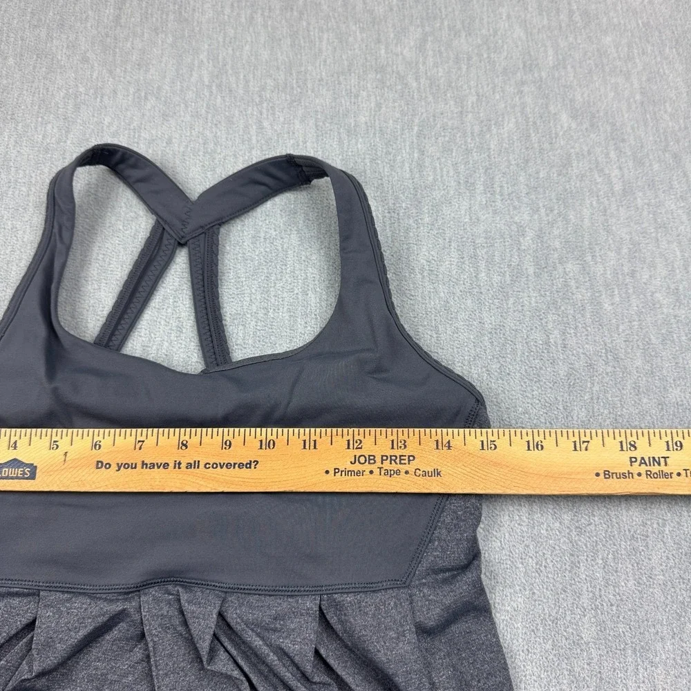 Lululemon Tank Top Womens 8 Gray Power Dance Stretch Racerback Yoga Gym Athletic